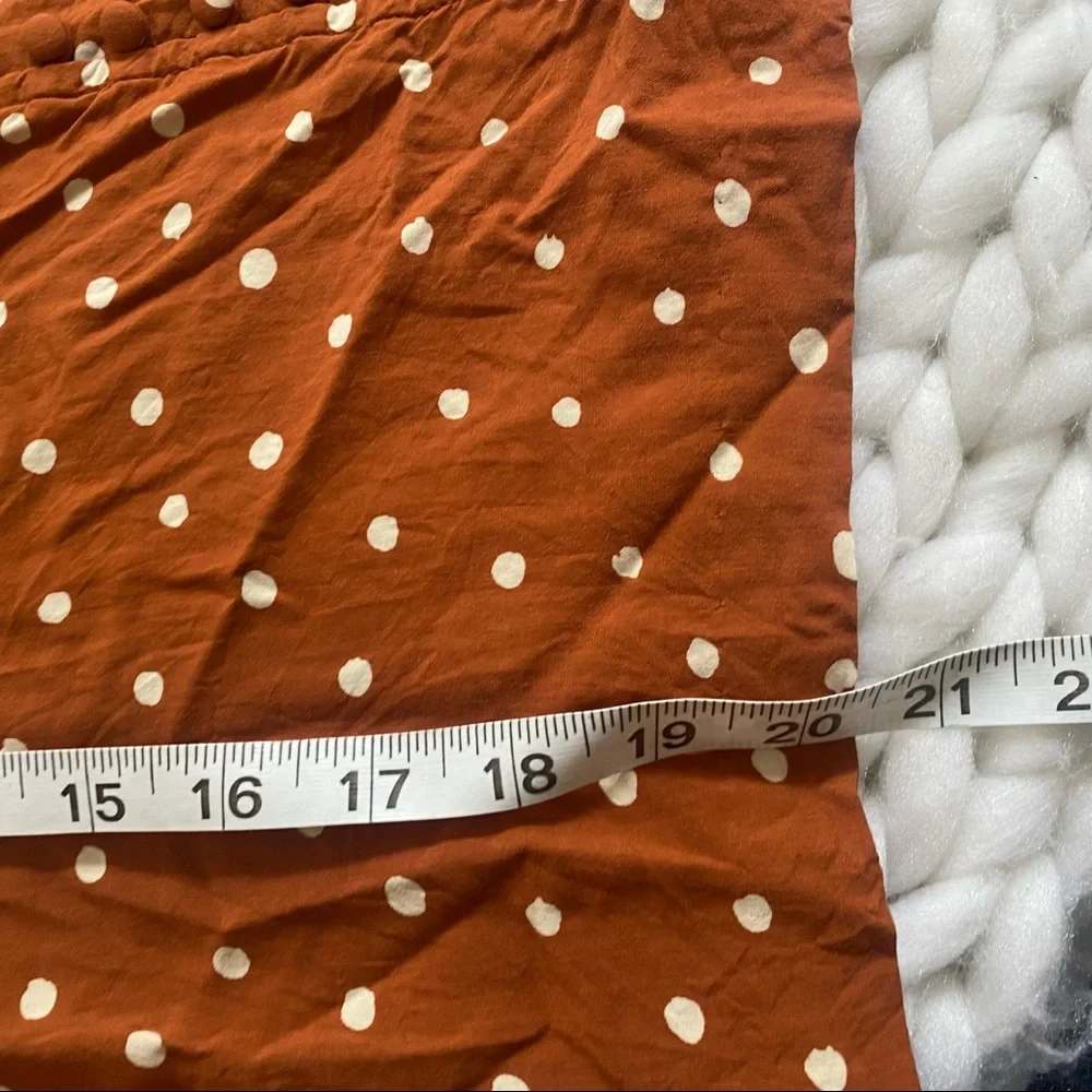 Madewell Rusty Brown Polka Dot Button-Front Cami - Picture 8 of 9